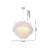 1-Light Chandelier With A White Acrylic Shade