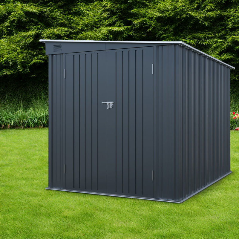 Space-saving Metal Sheds, 6x8ft Durable Design For Tools & Bikes