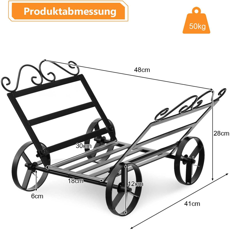 Feurstein 48cm W Metal Log Rack