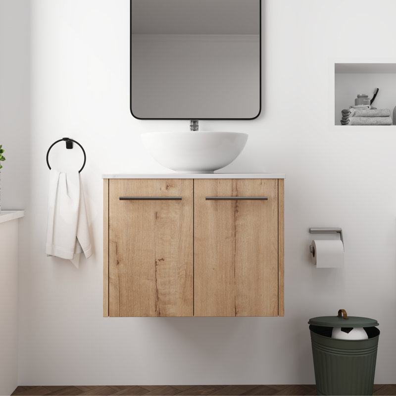 Ensemble de meuble-lavabo mural simple l 24 po Masami