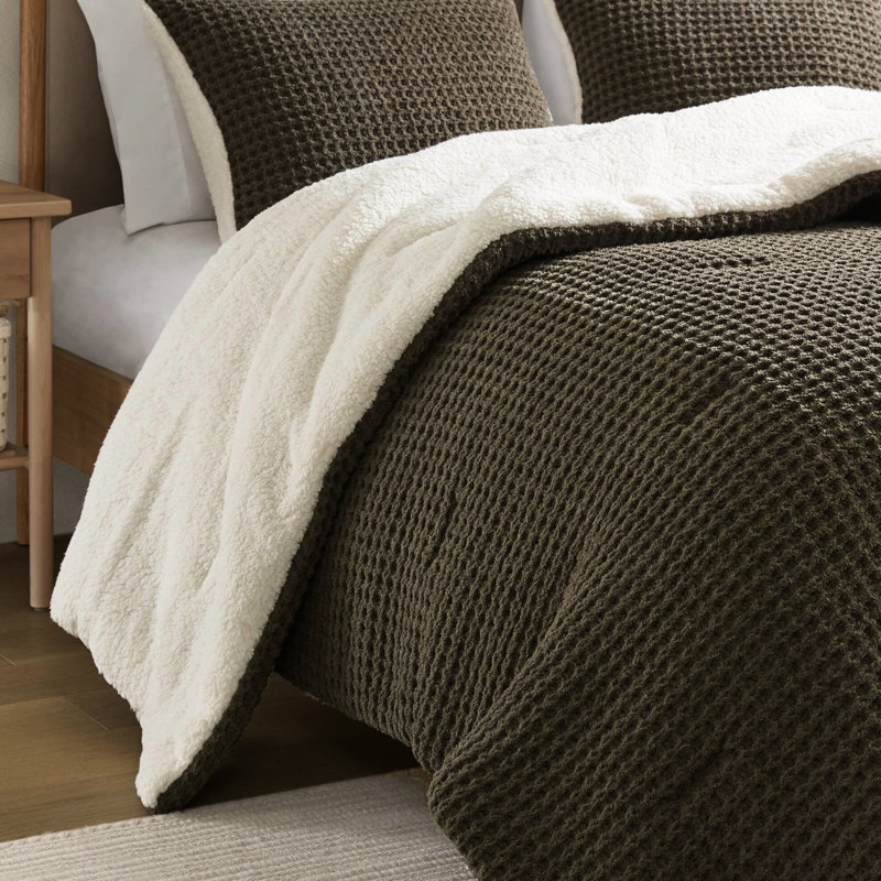 Édredon en chenille texturé gaufré pour lit double / grand lit - rembourrage 100% tout confort