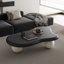 Table basse de 40 pouces en forme de nuage avec 3 pieds sphériques pour le salon, blanc crème-856897099-856897096-848548132