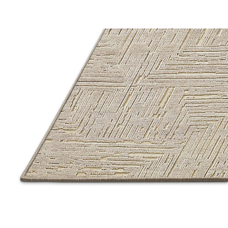 Tapis beige Bottone, Rectangle 3 pi x 5 pi