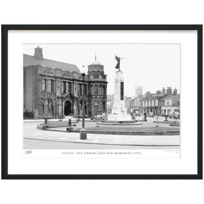 Eccles, The Library And War Memorial C1955 by Francis Frith - Single Picture Frame Print