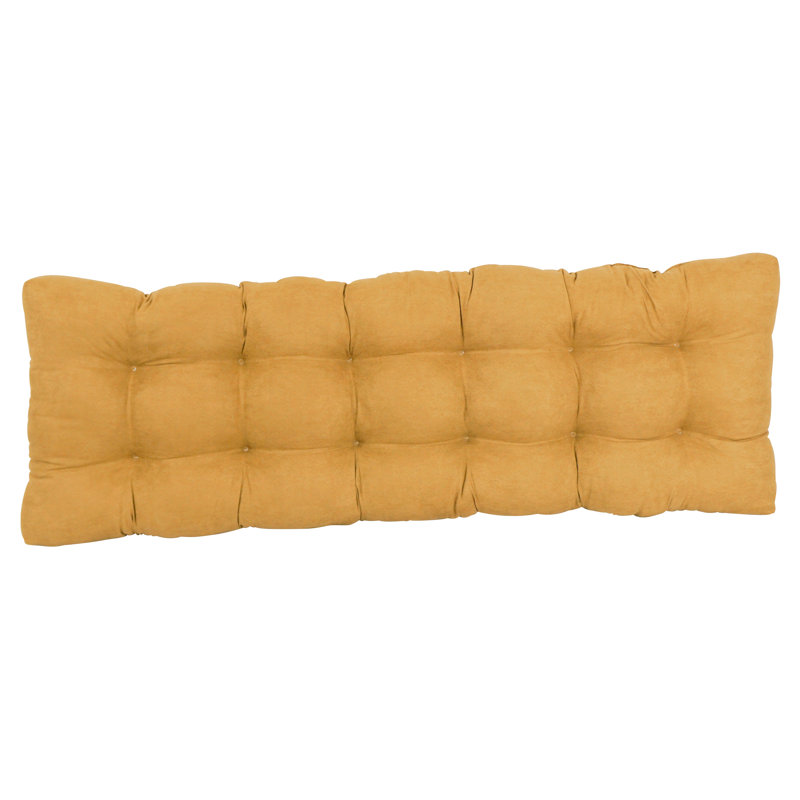 Coussin de siège en microsuède pour l'intérieur, L 51 po x P 19 po, Citron