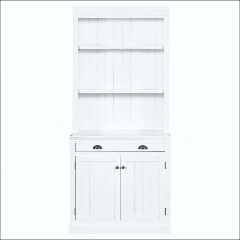 Bibliothèque avec éclairage à DEL 3 pièces, bibliothèque moderne avec 2 portes et 1 tiroir, bibliothèque de rangement avec tablettes ouvertes pour le salon, le bureau personnel