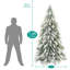 Arbres de Noël illuminés enneigé avec lumières chaudes et bouts de branches pleine neige, disponibles en tailles de 4,5 à 7,5 pi-1465814679