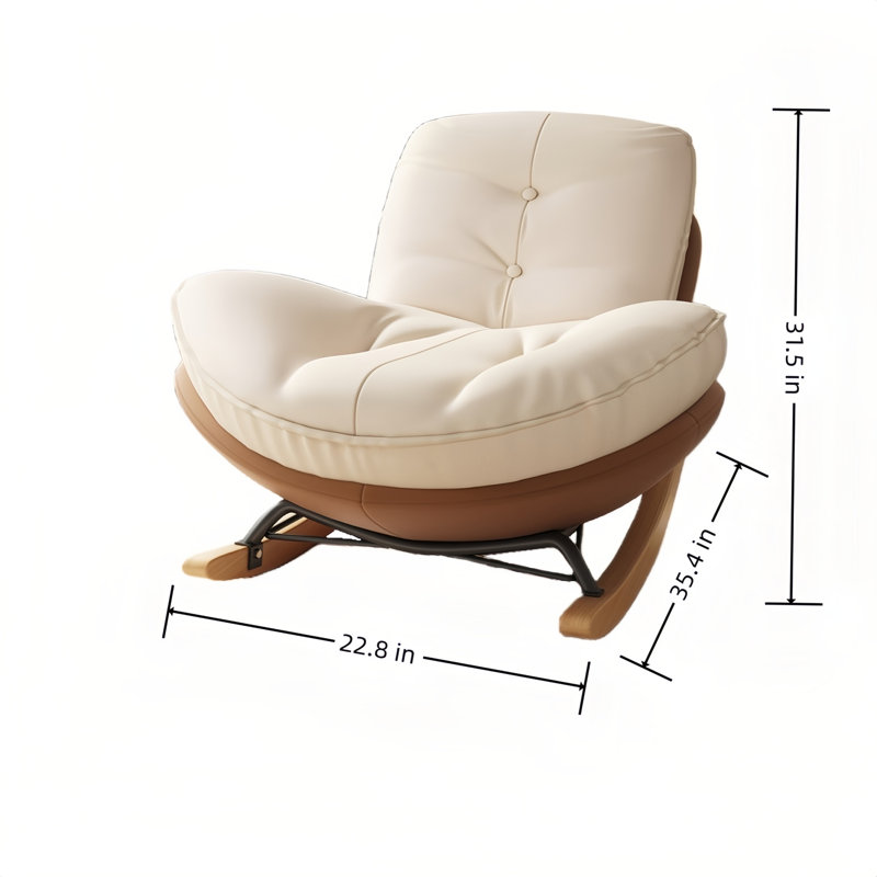 Chaise berçante moderne rembourrée