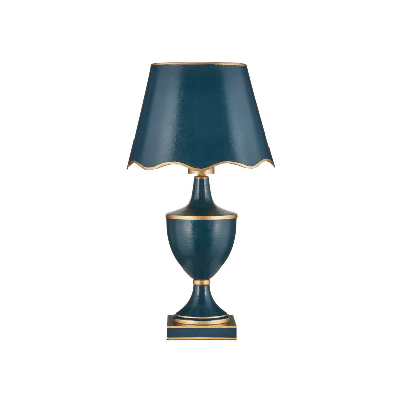 Lampe de table sans fil Travelogue, Bleu marine/doré, Bleu marine/doré