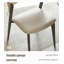 Chaise de salle à manger moderne et simple en cuir