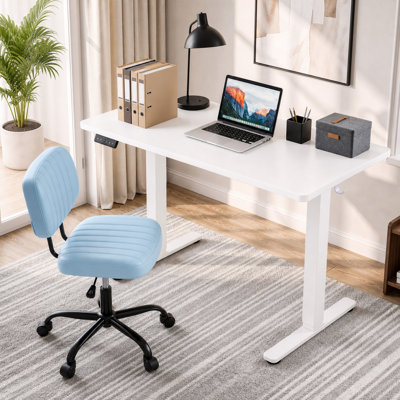 Bureaux réglables en hauteur avec chaise pivotante en simili cuir Nahant
