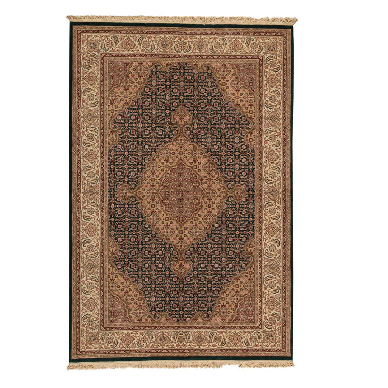 Wool Oriental Area Rug in Green