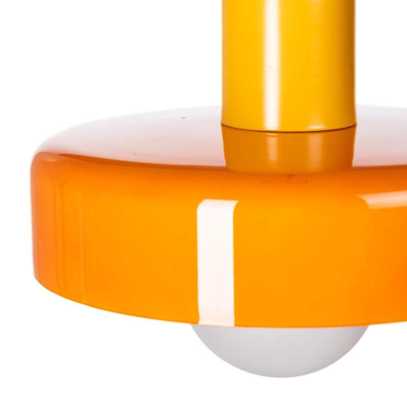 1 - Light Chrome Pendant, Orange