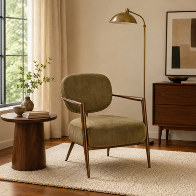 25.21" Modern Upholstered Accent Armchair for Small Space
