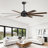 Cissline 65" Black Modern Ceiling Fan No Light with Remote Control for Living Room/Bedroom
