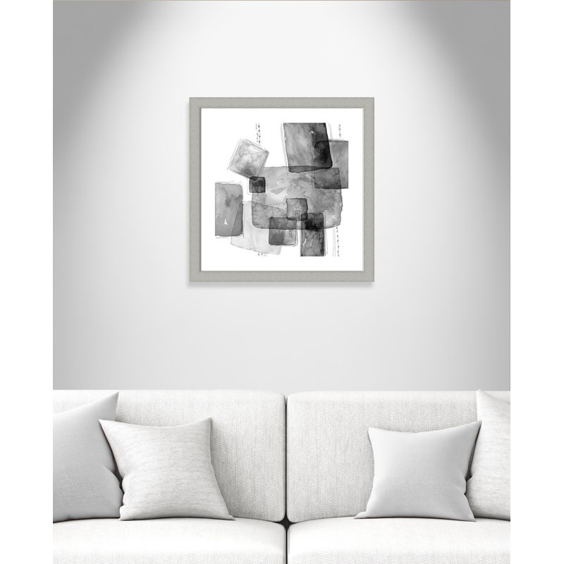 Patchlets " Patchlets " Painting Print, Brushed Silver, 25" H x 25" W x 1.25" D
