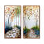 Chemin forestier verdoyant - Décoration murale forêt pour salon (lot de 2)-885780603-885780579