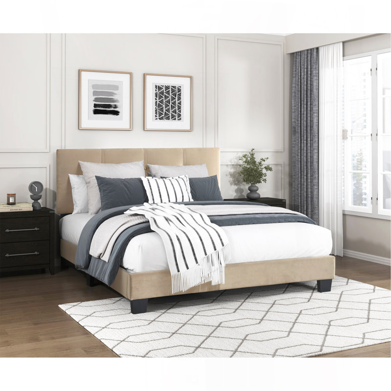 Mobilier de chambre à coucher 1pc, Marron clair, Lit double