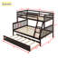 Lit superposé détachable en bois d'hévéa avec lit gigogne facile à glisser-2008523395