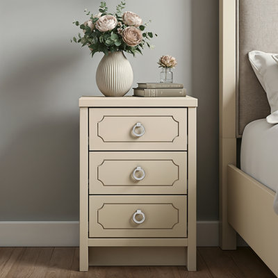 Verve 3 Drawer Bedside Table