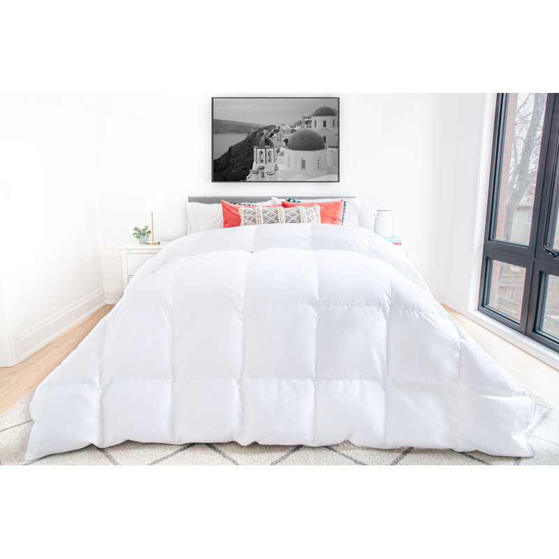 Édredon en duvet de canard blanc 700 TC Bordeaux, Simple