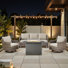 Maelie 4-Piece Outdoor Wicker Patio Fire Pit Conversation Set With Rectangle Fire Pit And Swivel Gliders