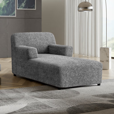 Stretchy Slipcover for Chaise Lounge - Easy to Clean & Durable - Comfort Collection
