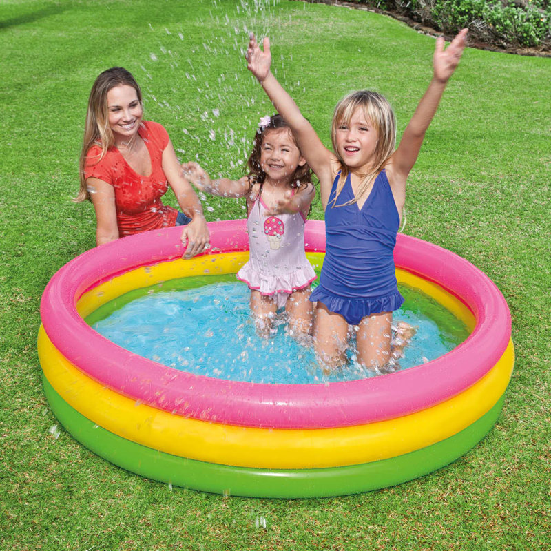 Intex Sunset Inflatable Pool 3 Rings, 147 cm W x 33 cm H