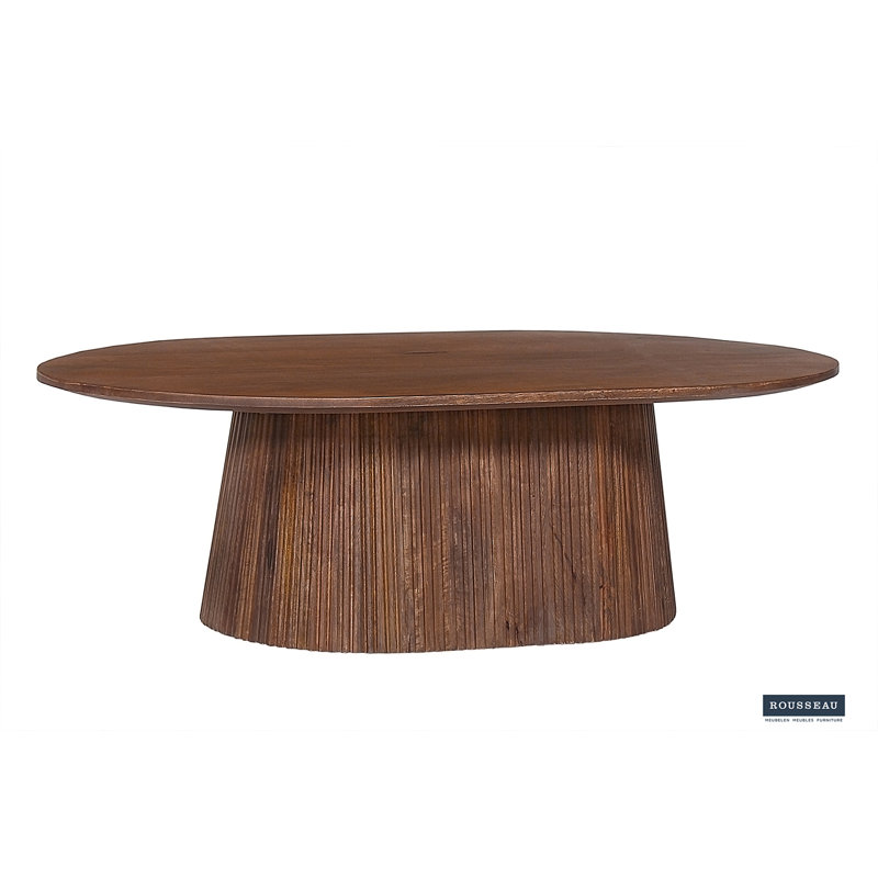 Miguel Solid Wood Solid Coffee Table, Light Brown