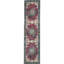 Tapis lavable ivoire et bourgogne tissé à la machine-1027020609