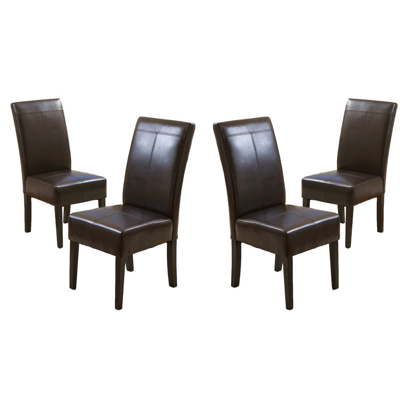 Chaises d'appoint rembourrées en similicuir Danielle, Espresso