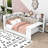 Full Daybed with Shelves,Drawers,LED Light and Desk-463784775