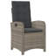  Dining Set Grey PE Rattan 9 Piece UV-Resistant Materials