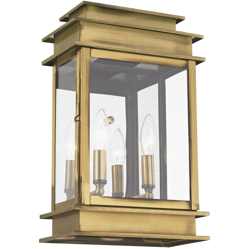 Cortana Wall Light, Antique Brass, 15.25" H x 9.5" W x 9.5" D