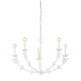 Florian 5 Light Small Chandelier - Gesso White