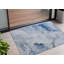 Tapis d'extérieur lavable abstrait bleu 2 pi x 3 pi