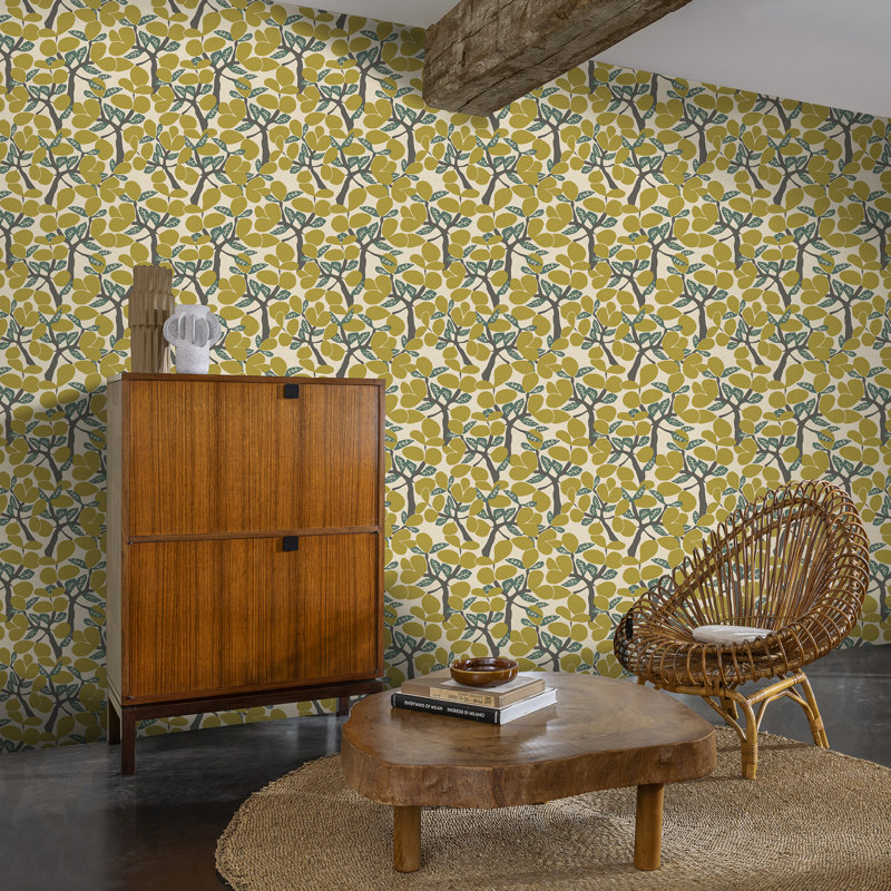 Papier peint Janneiro Botanica Citron, Jaune