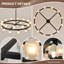 Lustre moderne noir à anneaux, grand luminaire suspendu rond de 16 lumières pour le vestibule du salon, hauteur réglable-1335345368-1340409692