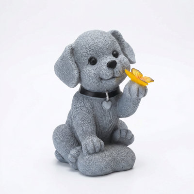 Puppy and Butterfly Statue
