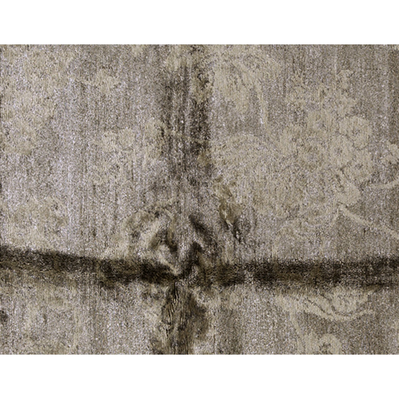 High-Quality Hand-Knotted Olive Area Rug