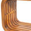 Table basse d'extérieur en bois d'acacia au fini teck, design moderne creux