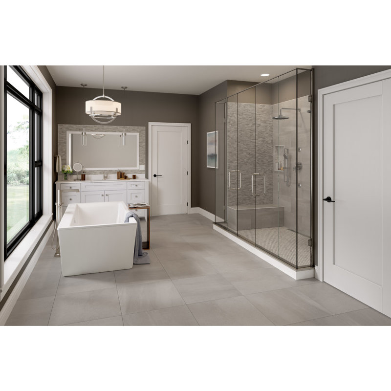 Feature White 12 in. x 18 in. Splitface Limestone Wall Tile (7.5 sq. ft./Case), Silver