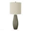 Lighting, H 24 po, lampe de table, résine grise, abat-jour ivoire / crème, contemporain-256411774
