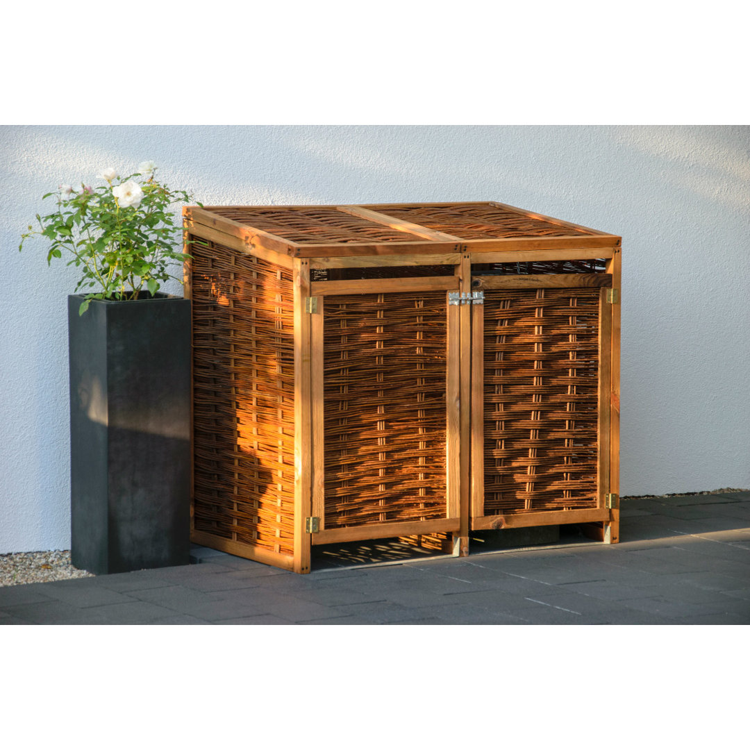 115 cm x 125 cm Mülltonnenbox Nemaha aus Holz