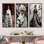 Ensemble de 3 décorations murales pour femme «Fashion Elegance Unveilé I»