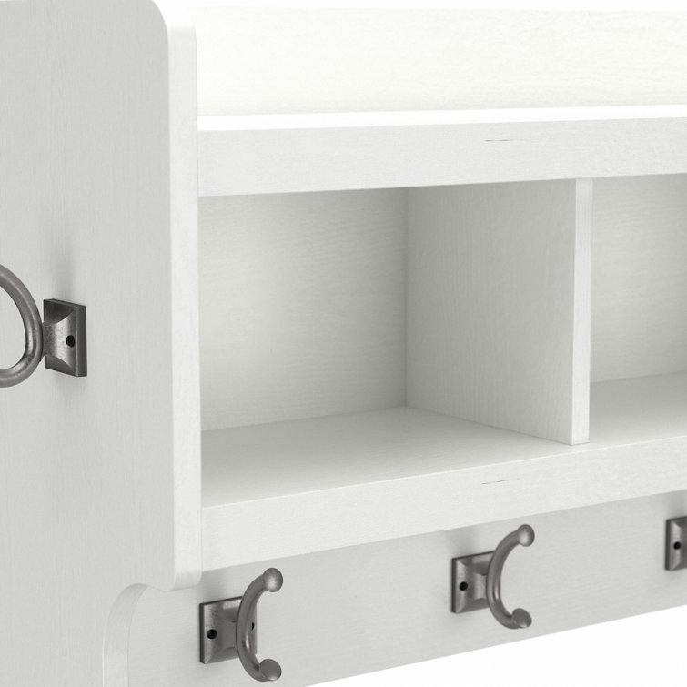 Kierra Hall Tree 40'' Wide with Bench, Wall Coat Rack, and Shoe Storage