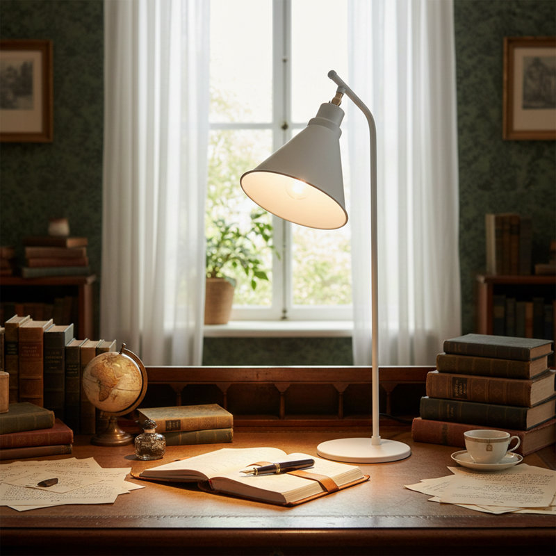 Lampe de bureau en métal avec culot réglable Arvada