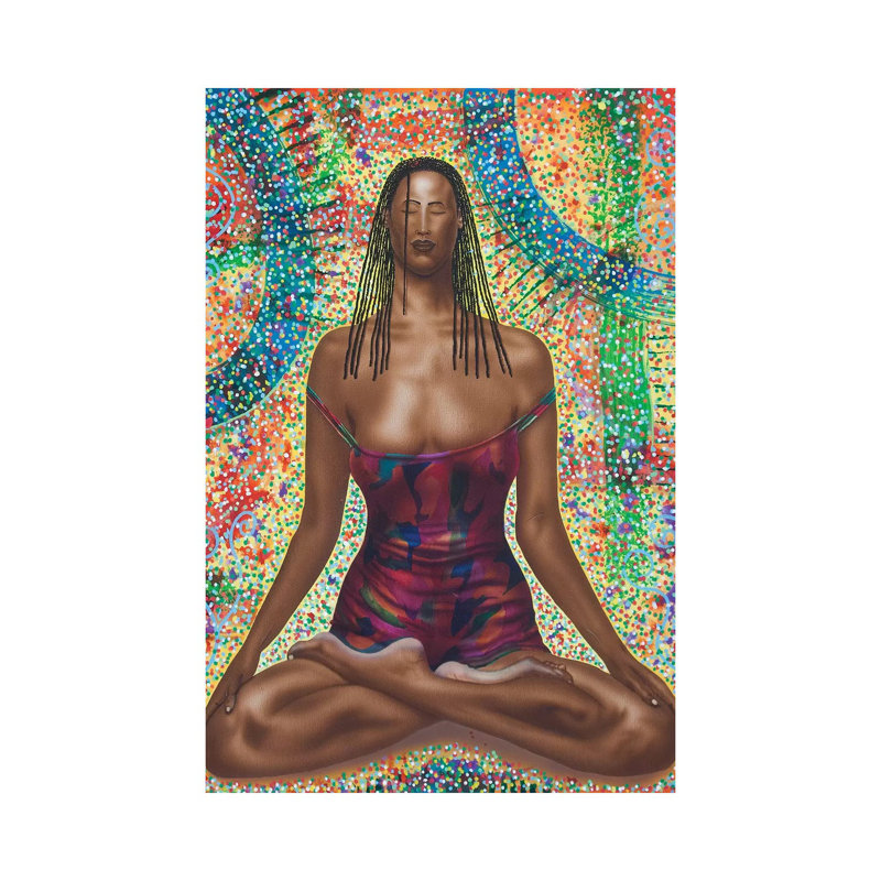 Lotus 1 Piece Painting on Canvas, 45.72cm H x 30.48cm W x 1.91cm D, Wrapped Canvas