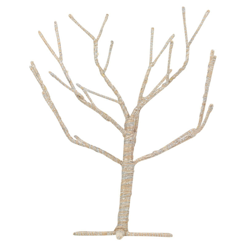 Indoor / Outdoor Lighted Christmas Tree, 40cm H x 40cm W x 40cm D, Brown