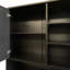 Armoire à linge autoportante avec panier inclinable, tablettes réglables et multiples options de rangement pour une vie organisée-1731432297